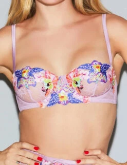 Fleur Du Mal Orchid Balconette Bra