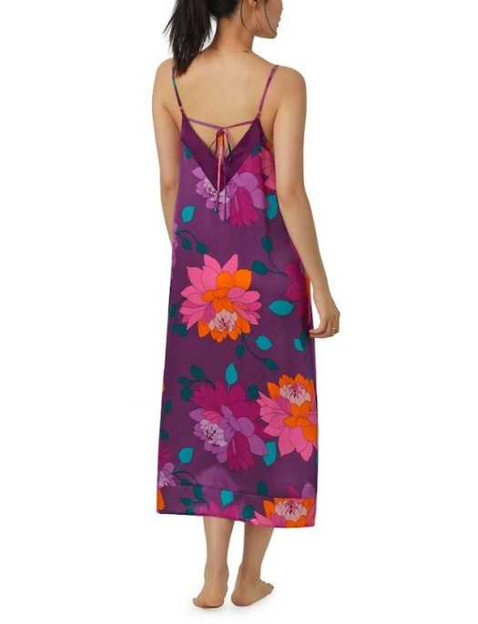 Bedhead X Trina Turk Evening Bloom Silk Maxi Chemise - Image 2