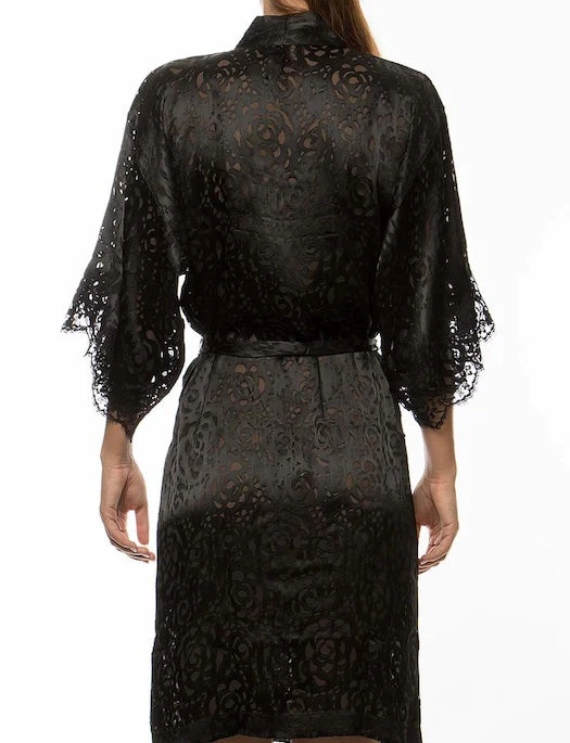 Lise Charmel Dressing Floral Silk Burnout Robe - Image 2