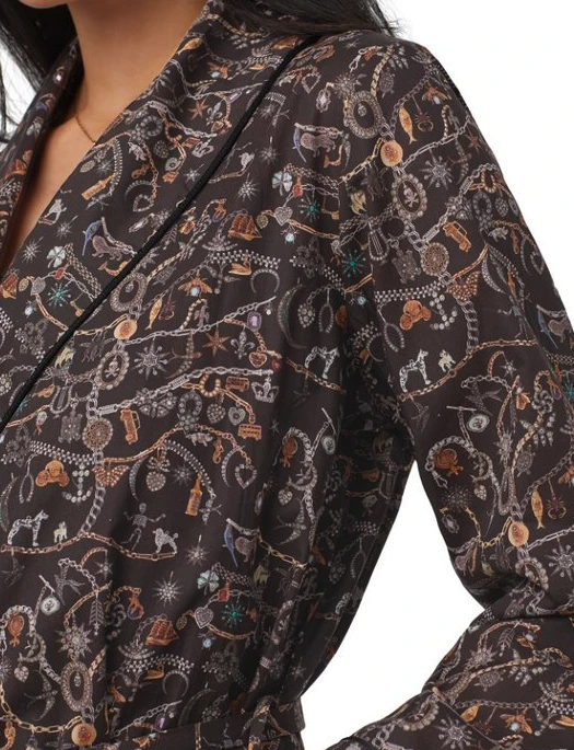 Bedhead Forever Heirloom Woven Tana Lawn® Robe Made With Liberty Fabrics Shawl Collar Robe - Image 2