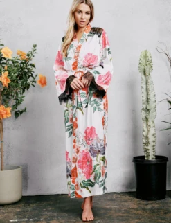 Kilo Brava The Satin And Lace Collection Maxi Robe