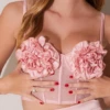Fleur Du Mal Marilyn Rose Cup Bustier