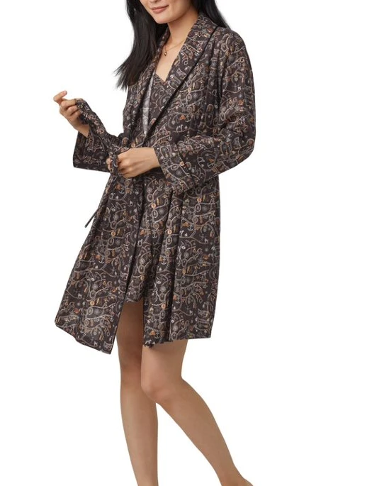 Bedhead Forever Heirloom Woven Tana Lawn® Robe Made With Liberty Fabrics Shawl Collar Robe - Image 3