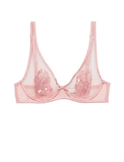 Fleur Du Mal Marilyn Beaded Applique Bra