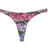 Fleur Du Mal Rose Printed Jersey High Leg Thong
