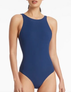 Seafolly Jet Swim Jet Set High Neck One Piece