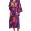 Bedhead X Trina Turk Evening Bloom Silk Long Banded Robe