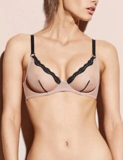 Fleur Du Mal Sheer Tulle Fuller Demi Bra