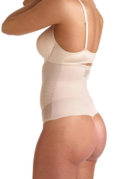 Miraclesuit Shapewear Sexy Sheer Shaping Hi Waist Thong - Image 3