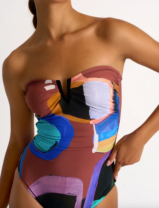 Shan Sunny Bandeau With V Cutout One Piece - Image 2