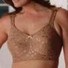Elila Jacquard Soft Cup Bra, MOCHA