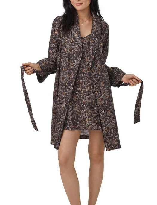 Bedhead Forever Heirloom Woven Tana Lawn® Robe Made With Liberty Fabrics Shawl Collar Robe - Image 7