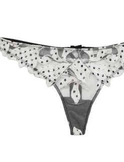 Fleur Du Mal Lily Embroidery Hipster Thong