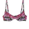 Fleur Du Mal Rose Printed Jersey Scooped Balconette Bra
