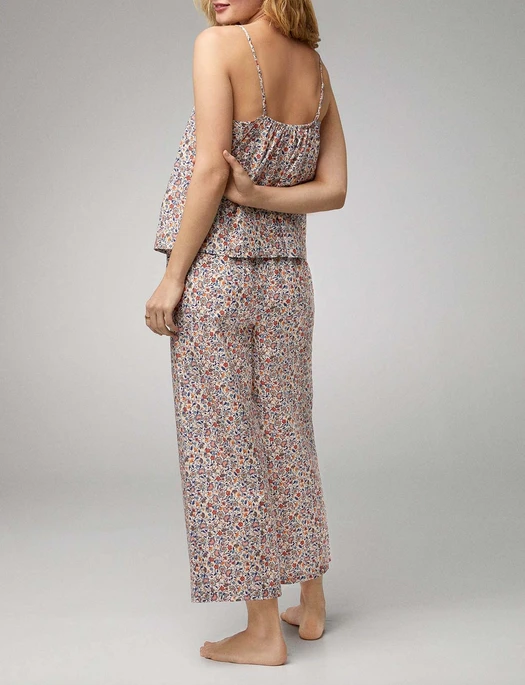 Bedhead Country Meadow Cotton Silk Blend Cami Cropped PJ Set - Image 2