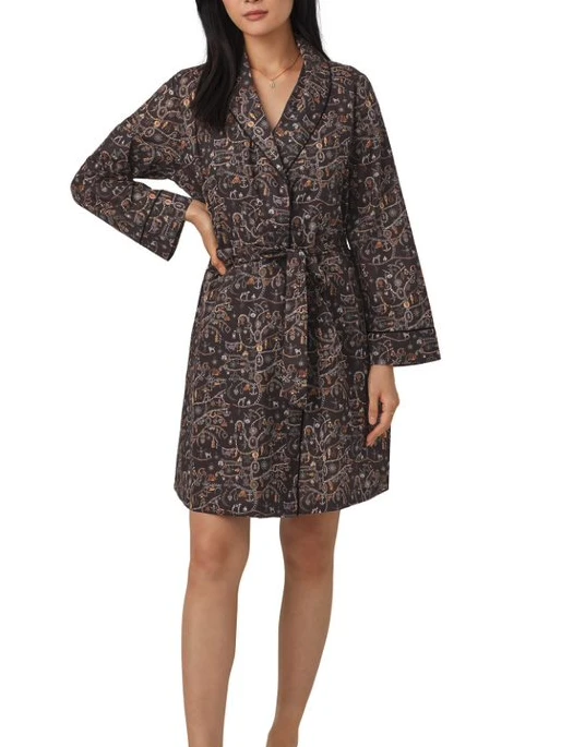 Bedhead Forever Heirloom Woven Tana Lawn® Robe Made With Liberty Fabrics Shawl Collar Robe - Image 4
